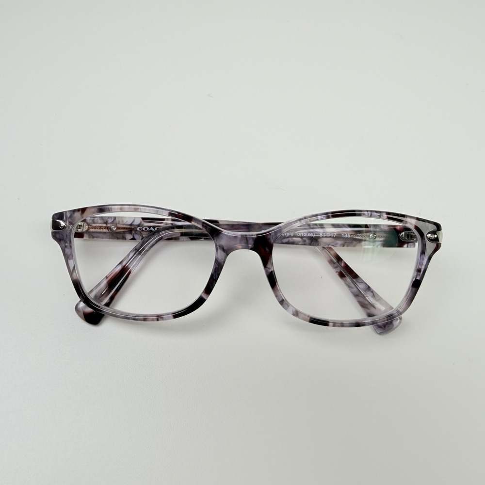 Coach HC6065 5548 Purple Tortoise Eyeglasses Frames 51-17-135 w/ Case